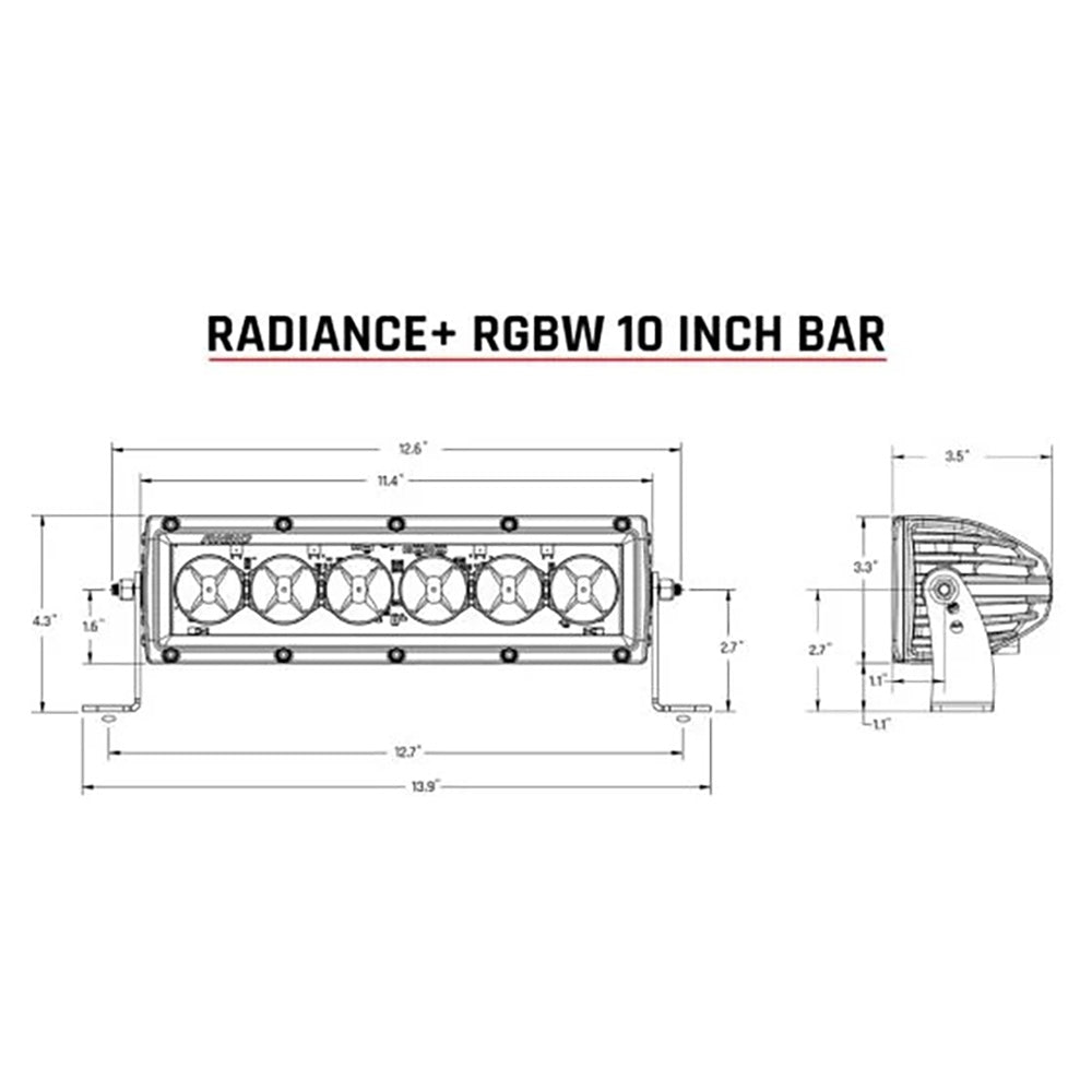RIGID Industries Radiance + 10&quot; Light Bar - RGBW [210053]