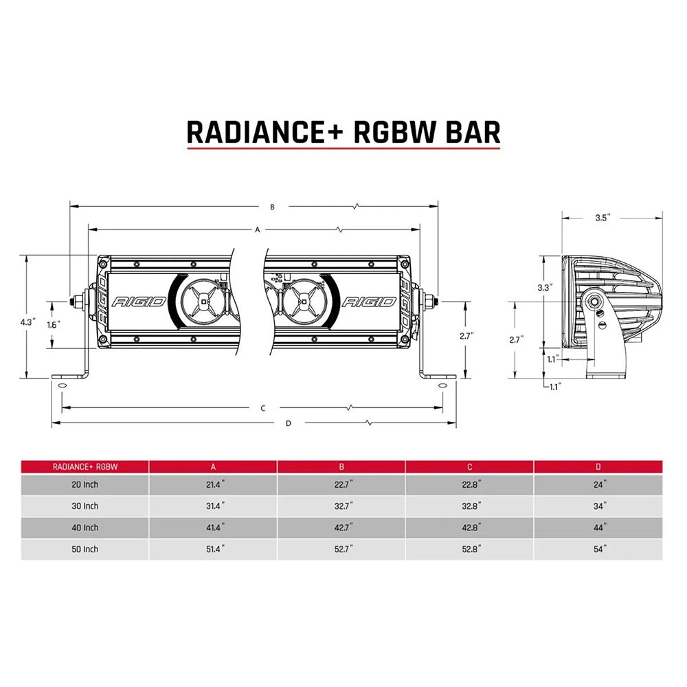 RIGID Industries Radiance + 20&quot; Light Bar - RGBW [220053]