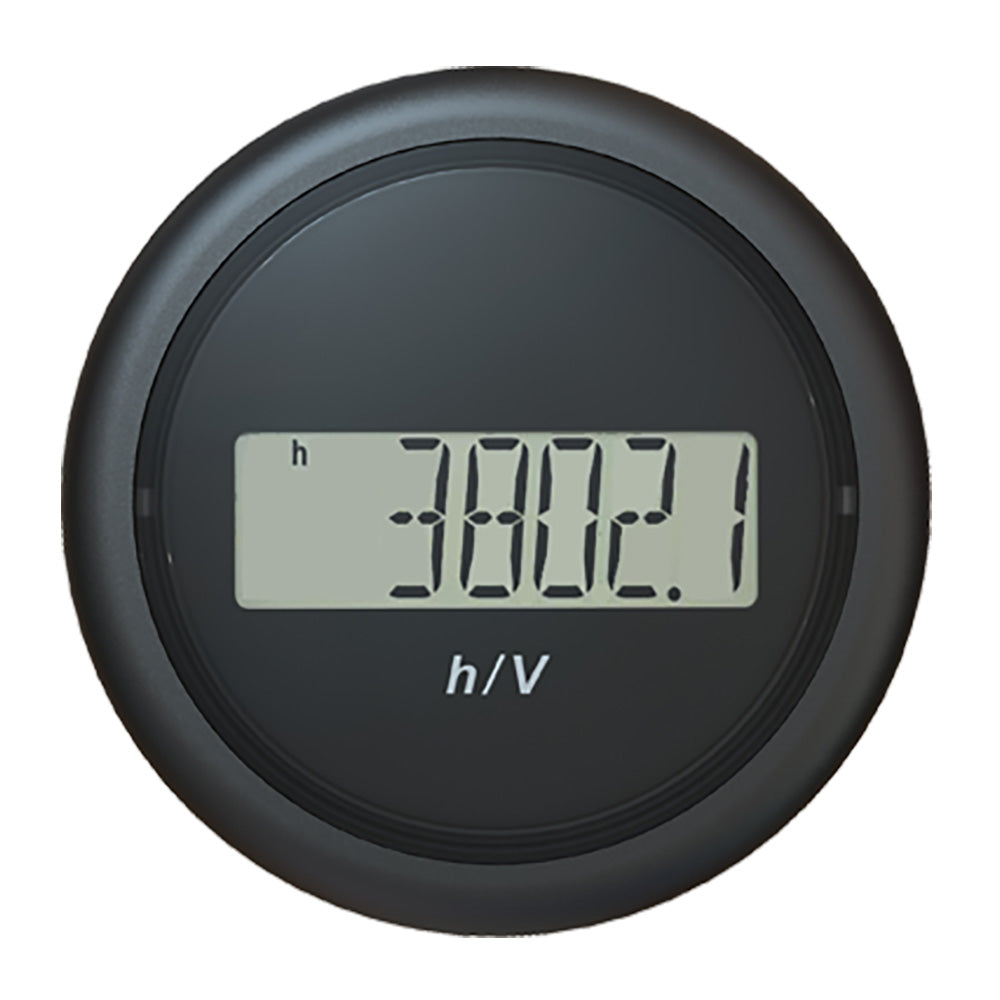 Veratron 52MM (2-1/16&quot;) ViewLine Hour Counter-Voltmeter - Black [B00005302]