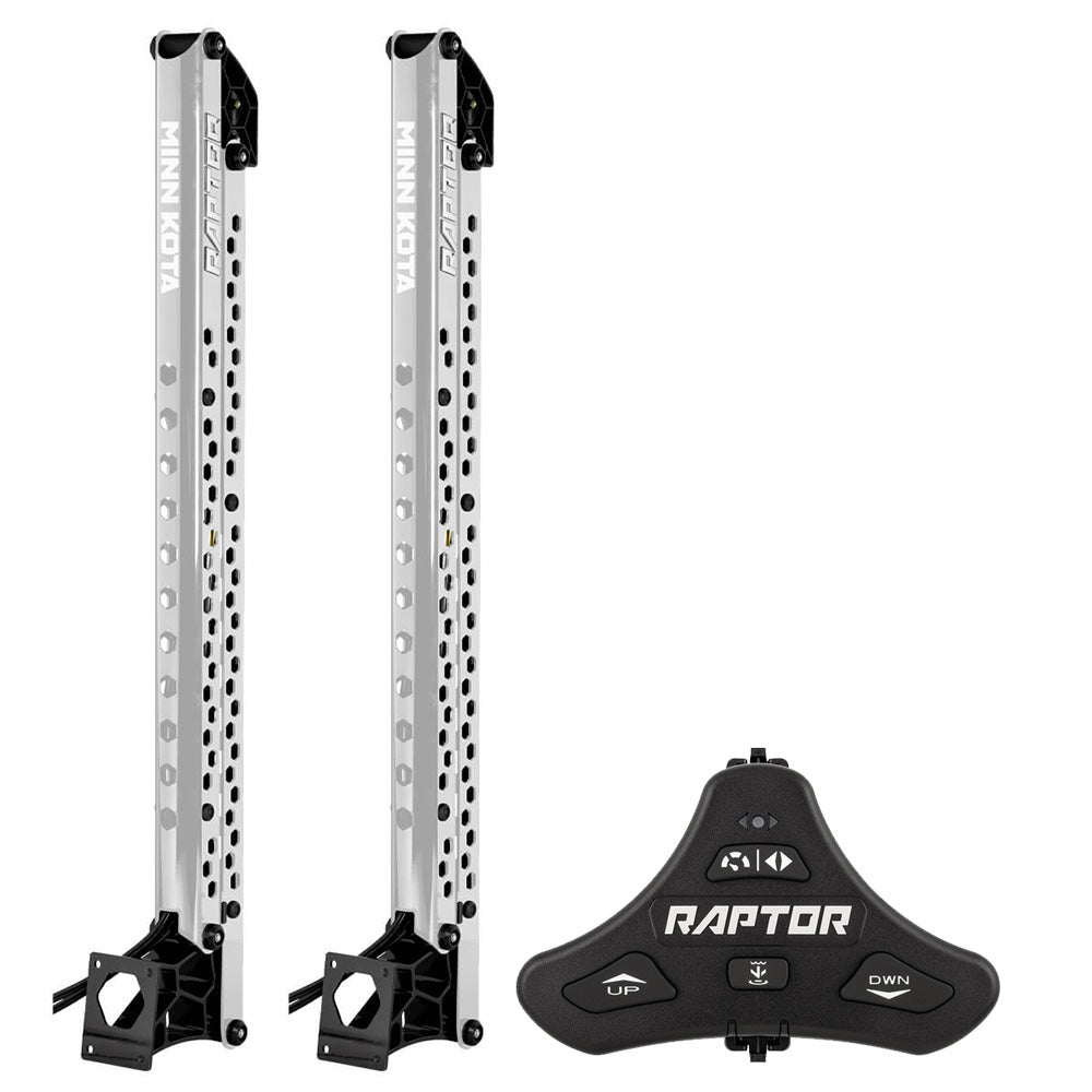 Minn Kota Raptor Bundle Pair - 10&#39; Silver Shallow Water Anchors w/Active Anchoring  Footswitch Included [1810633/PAIR]