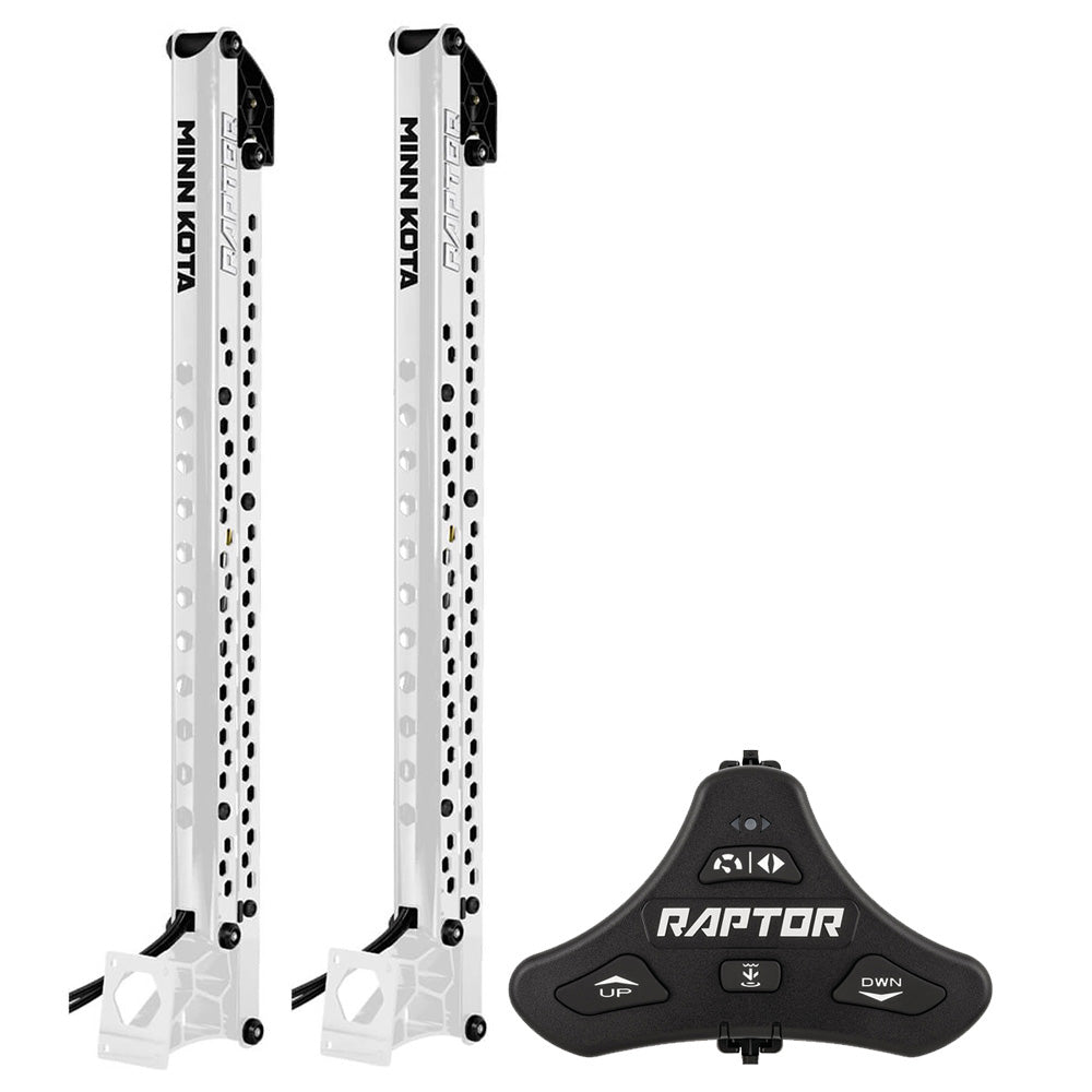 Minn Kota Raptor Bundle Pair - 10&#39; White Shallow Water Anchors w/Active Anchoring  Footswitch Included [1810631/PAIR]