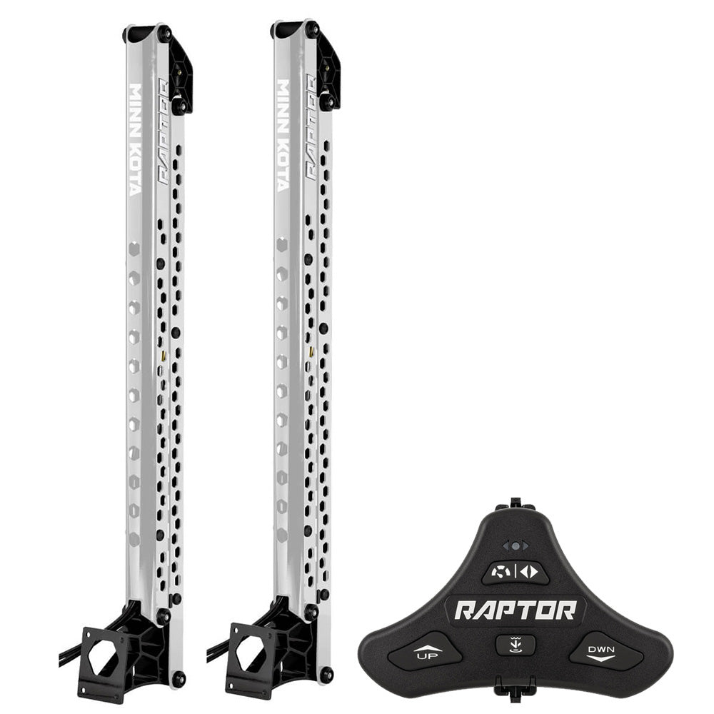 Minn Kota Raptor Bundle Pair - 8&#39; Silver Shallow Water Anchors w/Active Anchoring  Footswitch Included [1810623/PAIR]