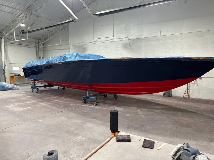 Cigarette Bottom Restoration & Alexseal Hull Sides