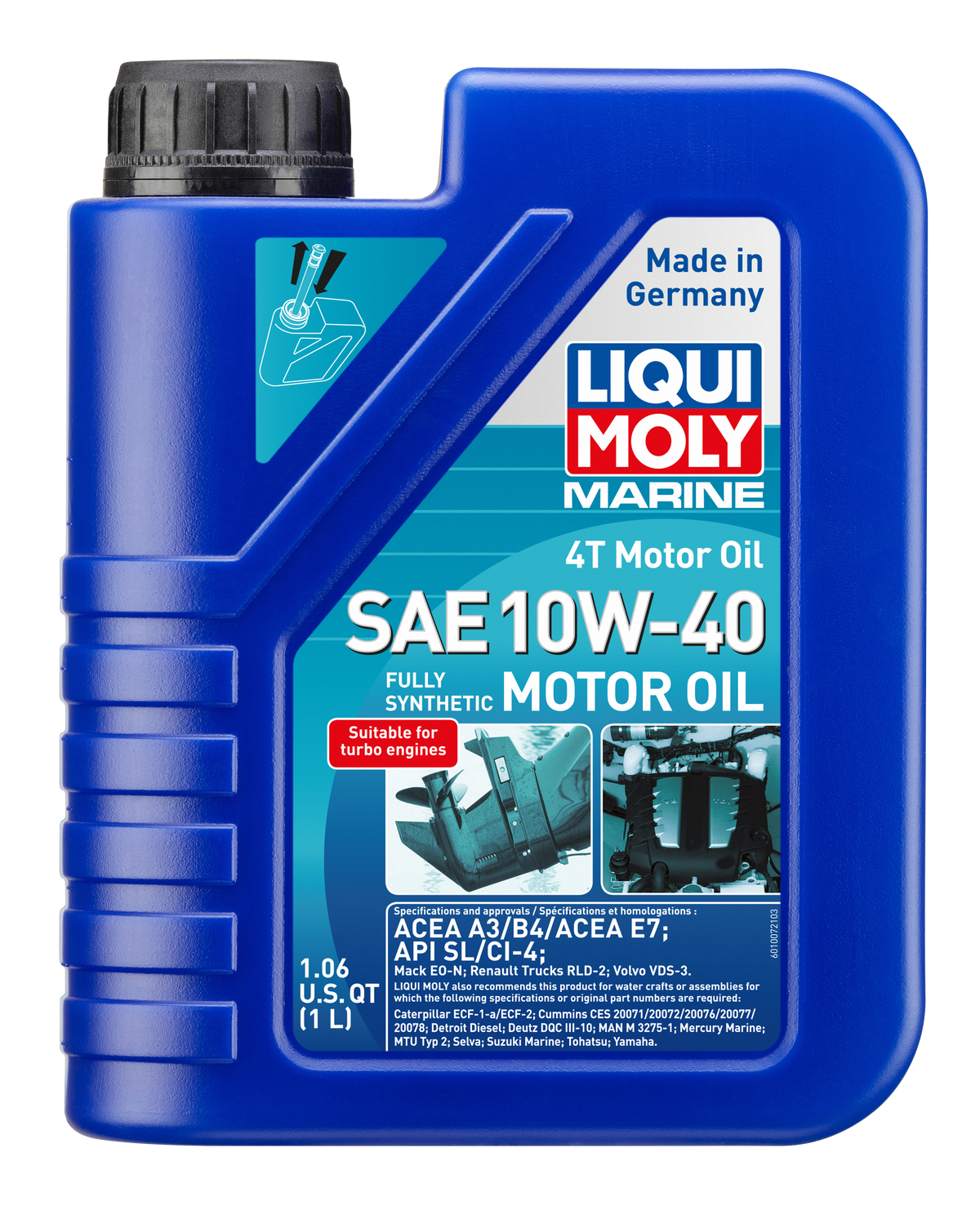 Liqui Moly Marine 4T Motor Oil SAE 10W-40 1L