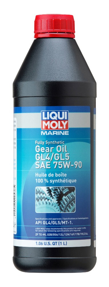 LIQUI MOLY Marine Fully Synthetic Gear Oil GL4/GL5 SAE 75W-90 1L