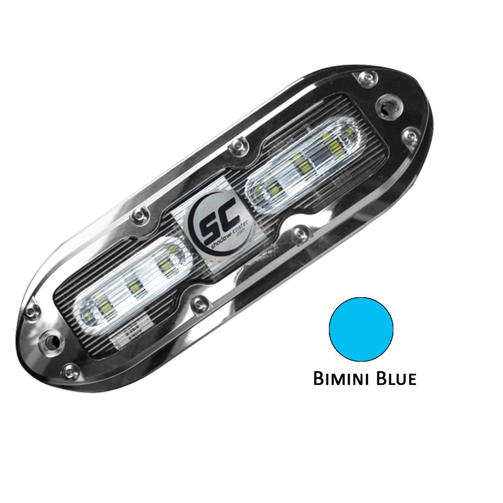 Shadow-Caster SCM-6 LED Underwater Light w/20&#39; Cable - 316 SS Housing - Bimini Blue [SCM-6-BB-20]