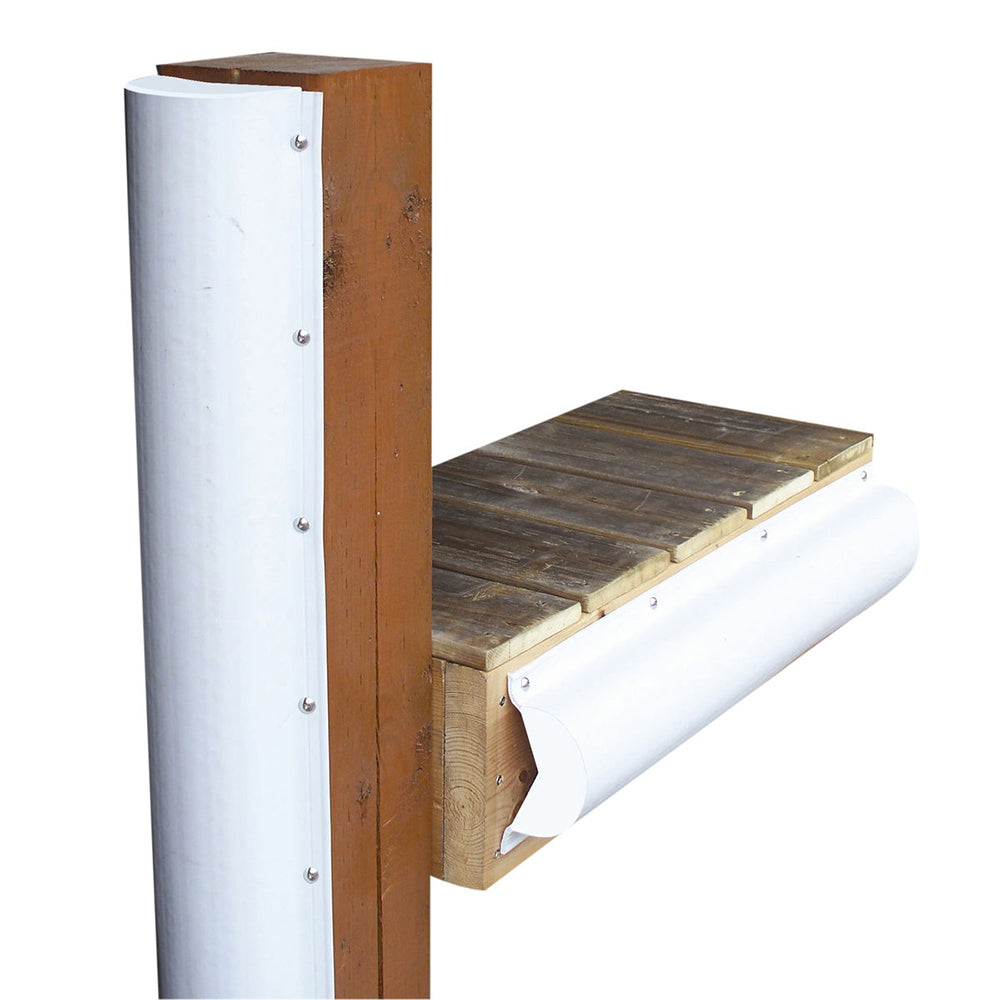 Dock Edge Piling Bumper - One End Capped - 6&#39; - White [1020-F]