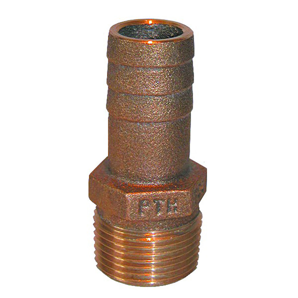 GROCO 3/4&quot; NPT x 3/4&quot; ID Bronze Pipe to Hose Straight Fitting [PTH-750]