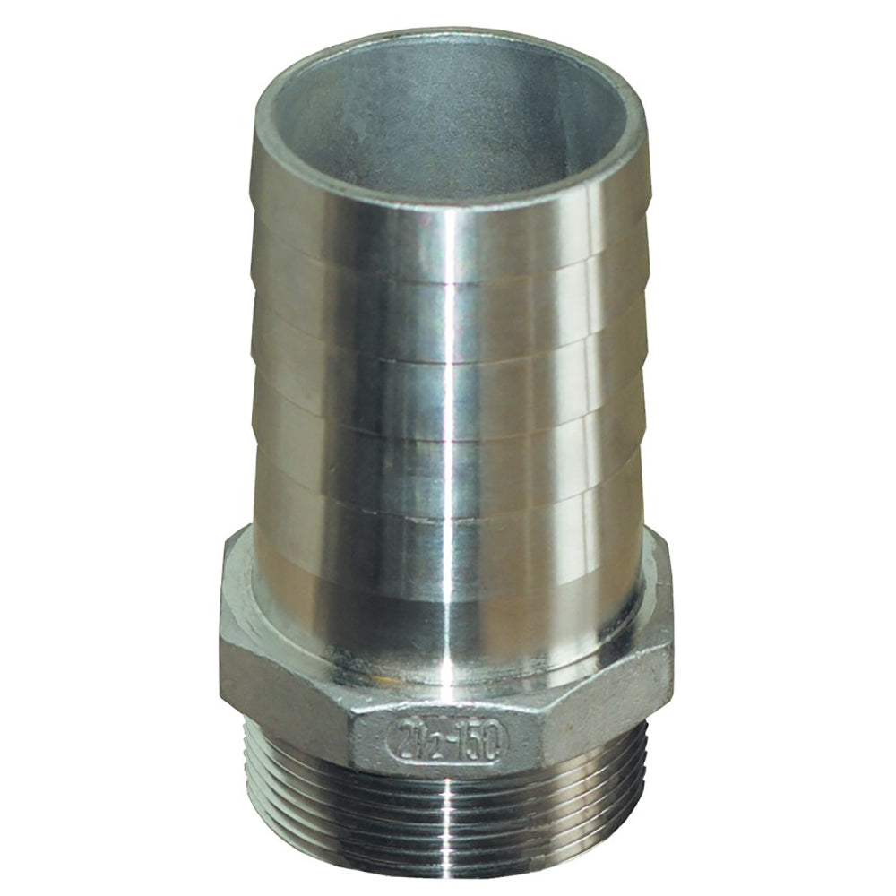 GROCO 3/4&quot; NPT x 3/4&quot; ID Stainless Steel Pipe to Hose Straight Fitting [PTH-750-S]