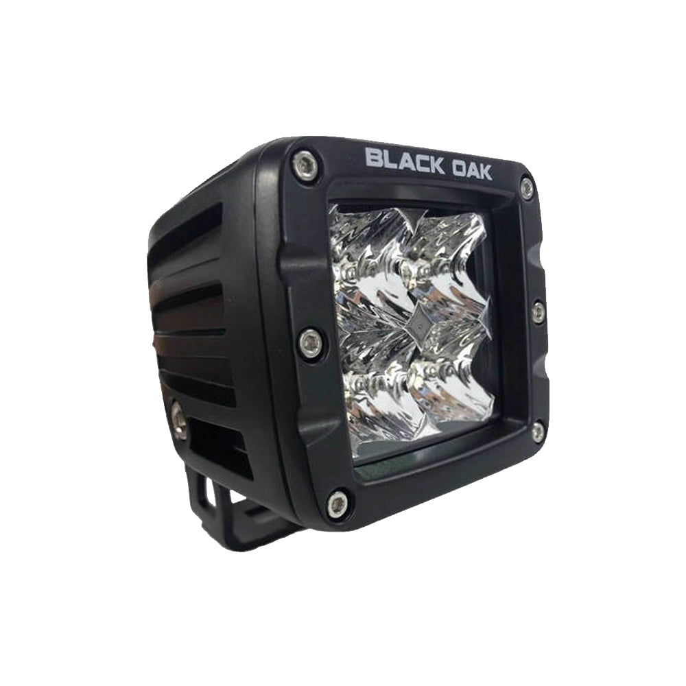 Black Oak 2&quot; LED Pod Light - Flood Optics - Black Housing - Pro Series 3.0 [2F-POD10CR]