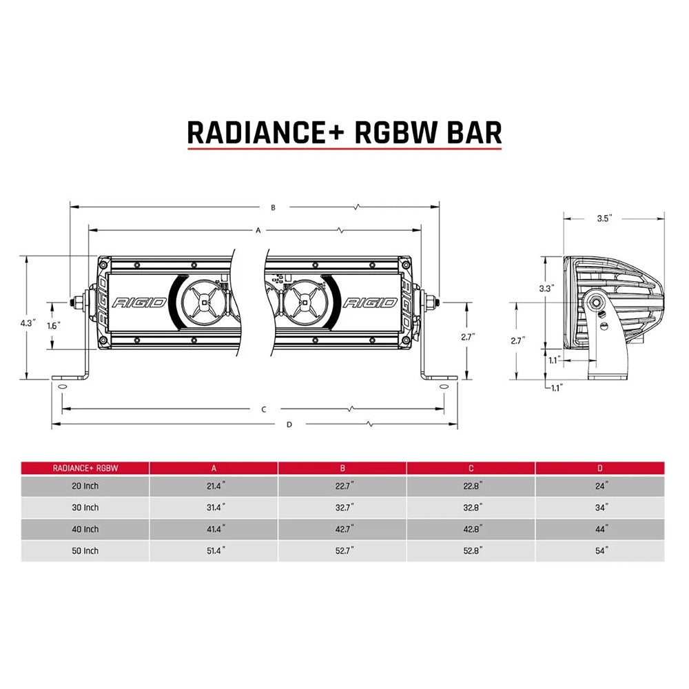 RIGID Industries Radiance + 50&quot; Light Bar - RGBW [250053]