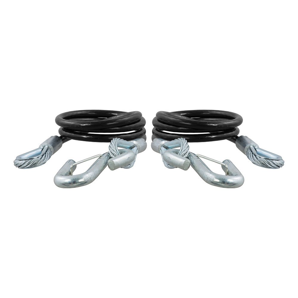 CURT 44-1/2&quot; Safety Cables w/2 Snap Hooks - 5,000 lbs. - Vinyl Coated - 2 Pack [80151]