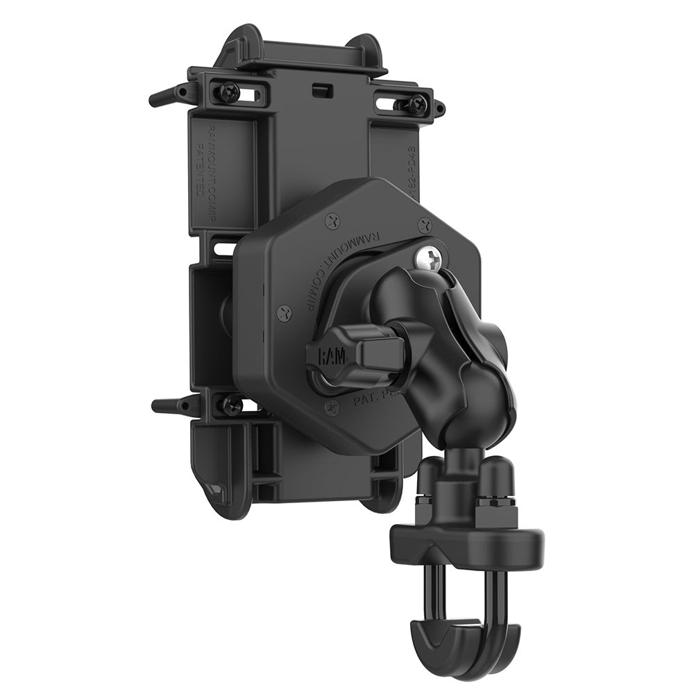 RAM Mount RAM Quick-Grip XL Phone Mount w/Vibe-Safe  U-Bolt Base - Short