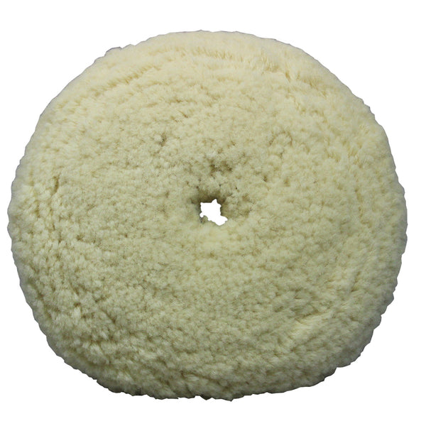 Presta White Wool Aggressive Cutting Pad - 9" [890141]
