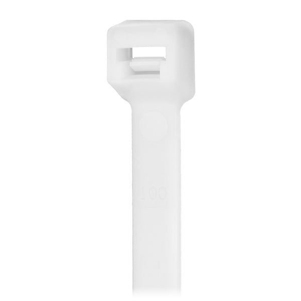 Pacer 6" Cable Tie - Natural Color - 30-40lb Tensile Strength - 1.5" Bundle Diameter - 100 Piece Bag
