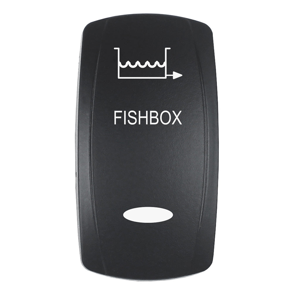 Pacer Actuator - &#39;FISHBOX&#39; f/V Series Contura Switches - Black - Laser Etched (Top/Bottom Light) [EV2LE-FBX]