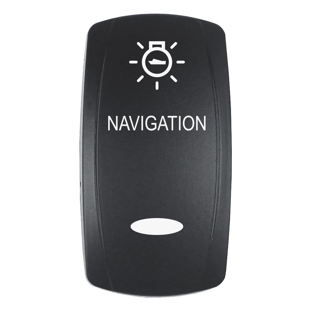 Pacer Actuator - &#39;NAVIGATION&#39; f/V Series Contura Switches - Black - Laser Etched (Top/Bottom Light) [EV2LE-NAV]