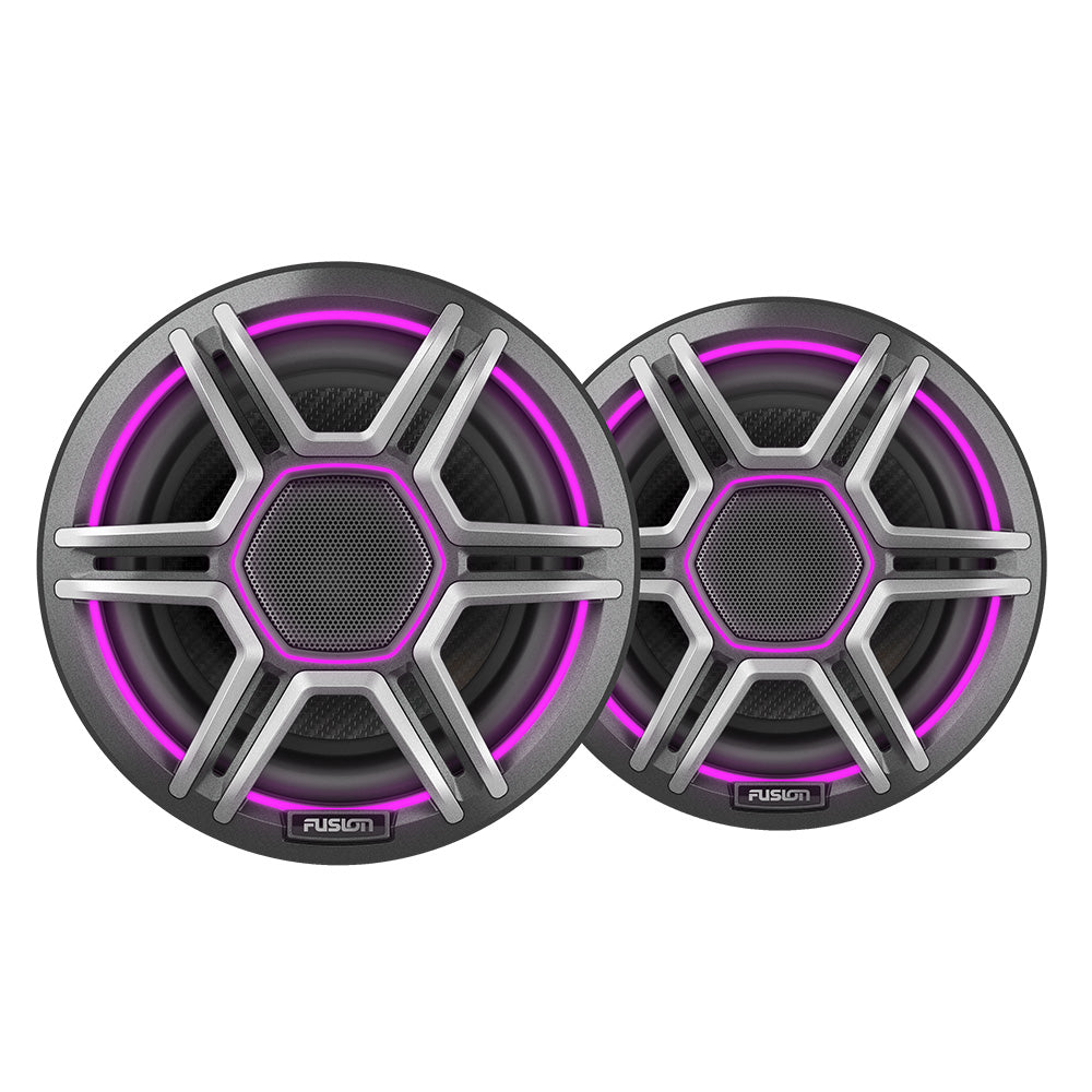 Fusion Apollo 6.5&quot; LED Marine Speakers w/Sports Grey Grille [010-02918-03]