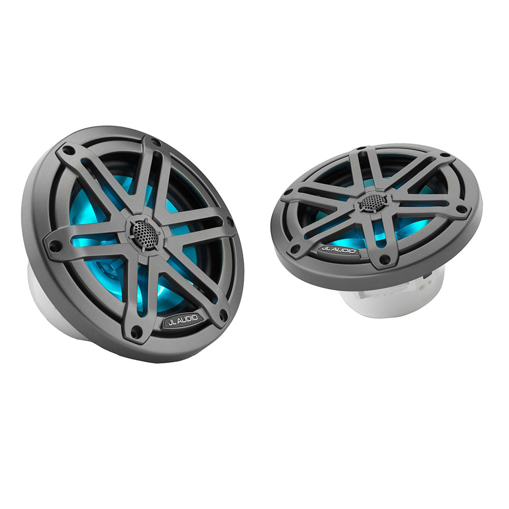 JL Audio M3 Series 6.5&quot; Marine Coaxial Speakers w/Grey Metallic Sport Grilles w/RGB LED Lighting - M3-650X-S-Gm-i [010-03062-00]