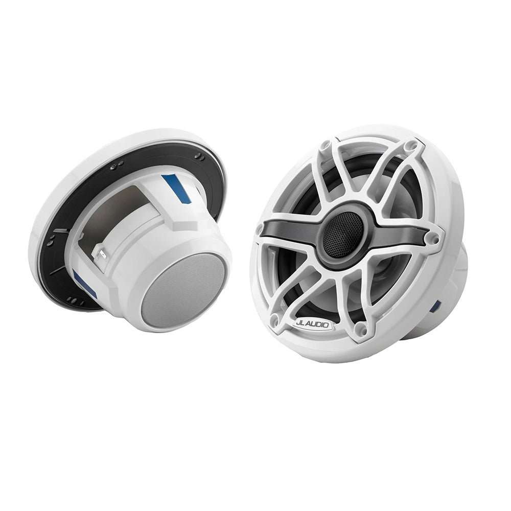 JL Audio M6 Series 6.5&quot; Marine Coaxial Speakers w/Gloss White Sport Grille - M6-650X-S-GwGw [010-03090-00]