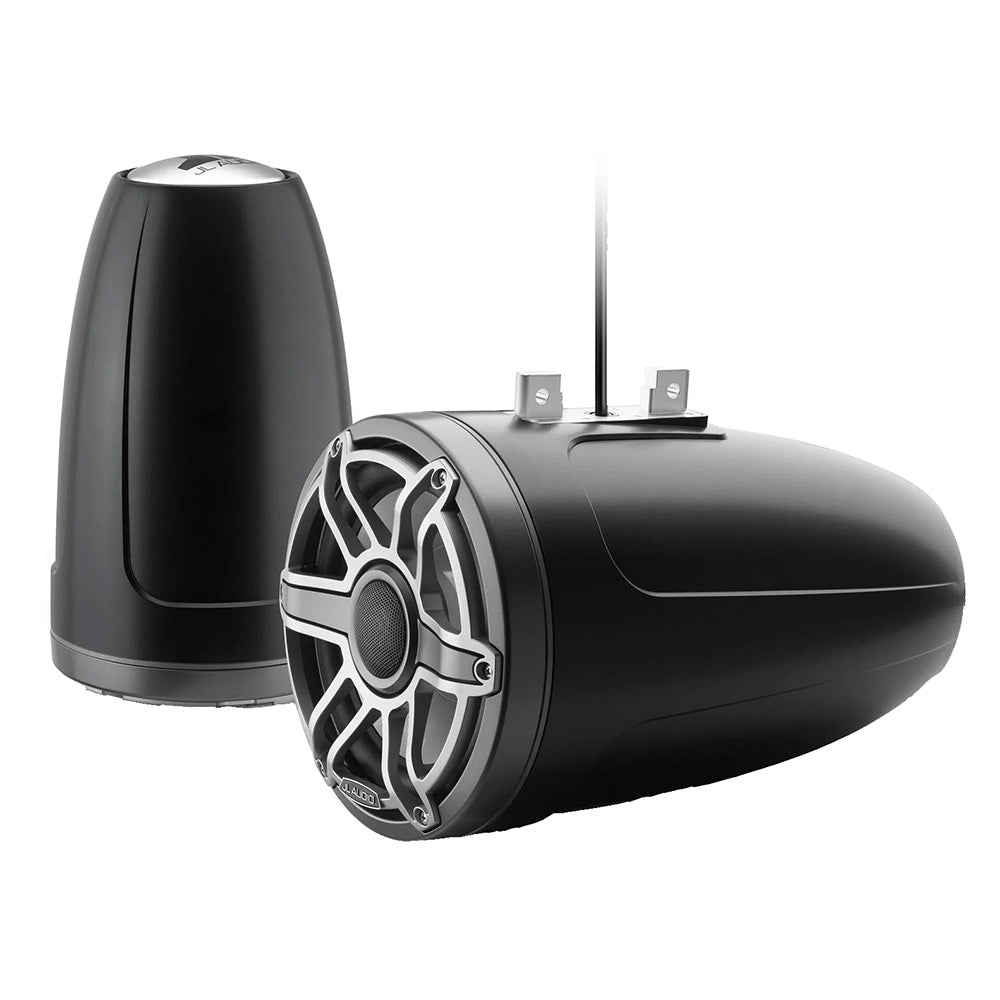 JL Audio M6 Series 8.8&quot; Enclosed Tower Coaxial System w/Titanium Sport Grille - M6-880ETXv3-Sb-S-GmTi [010-03284-00]