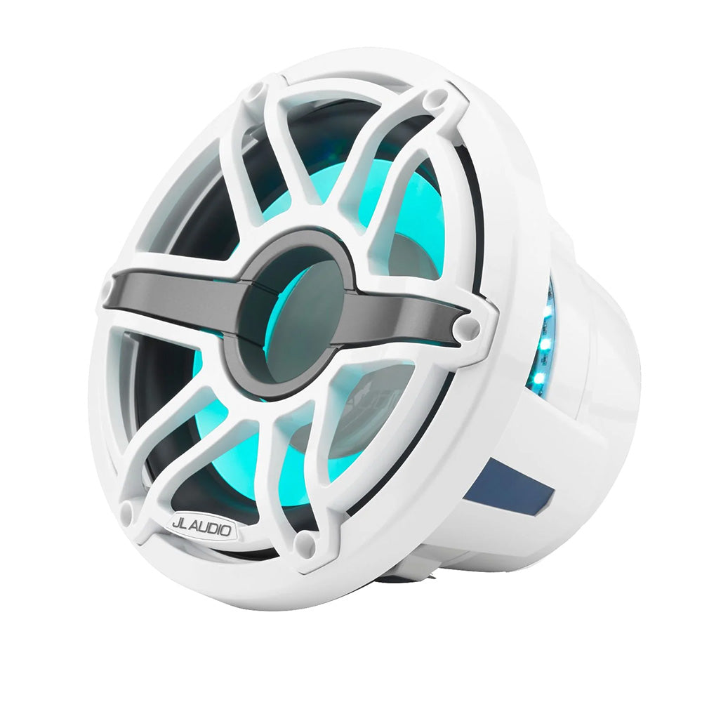 JL Audio M6 10&quot; Marine Subwoofer w/Gloss White Sport Grille  Transflective LED Lighting - M6-10W-S-GwGw-i-4 [010-03489-00]