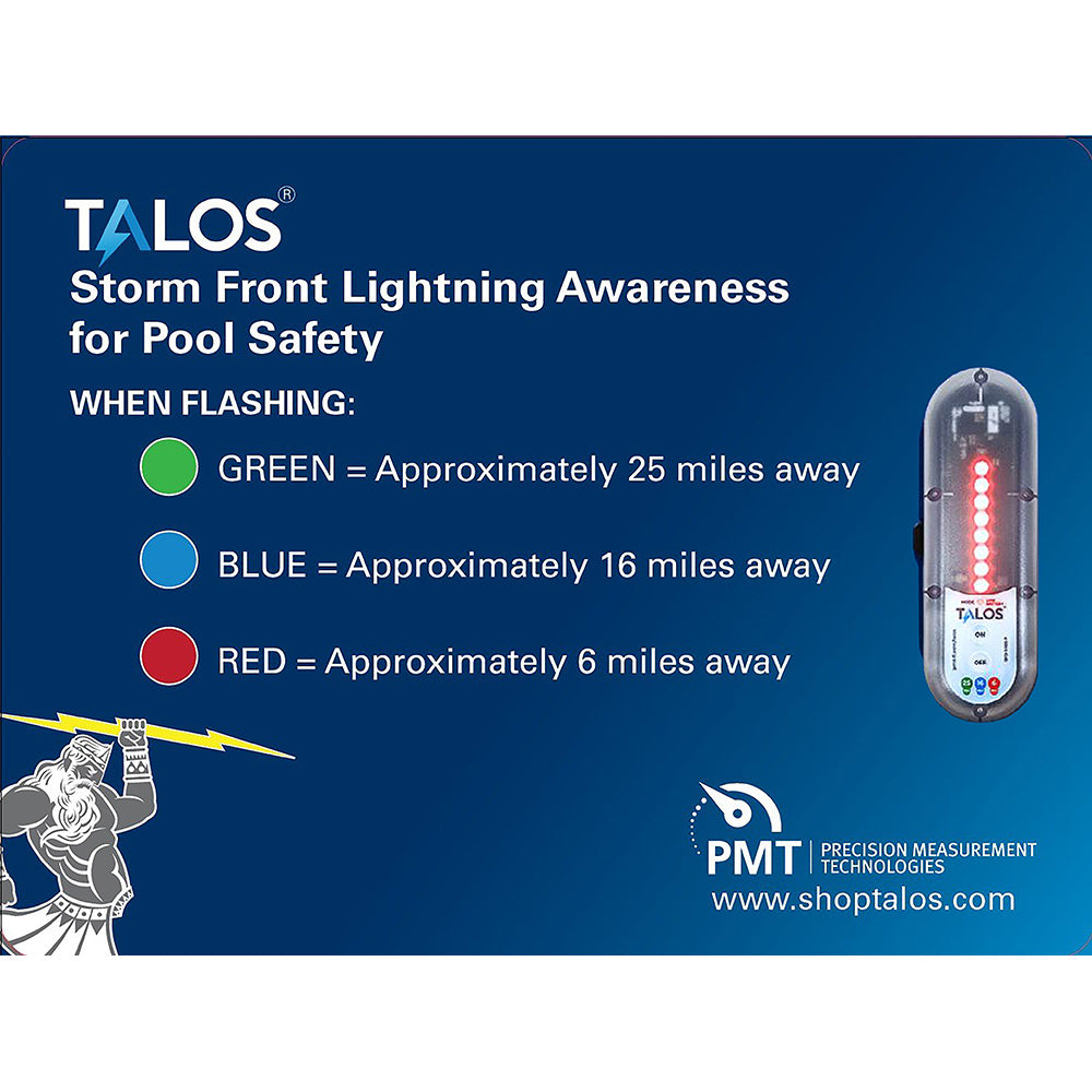 TALOS Wall Powered Standard Lightning Detector w/18&quot;x24&quot; Safety Information Sign [SFD-1824P-MTB-WP]