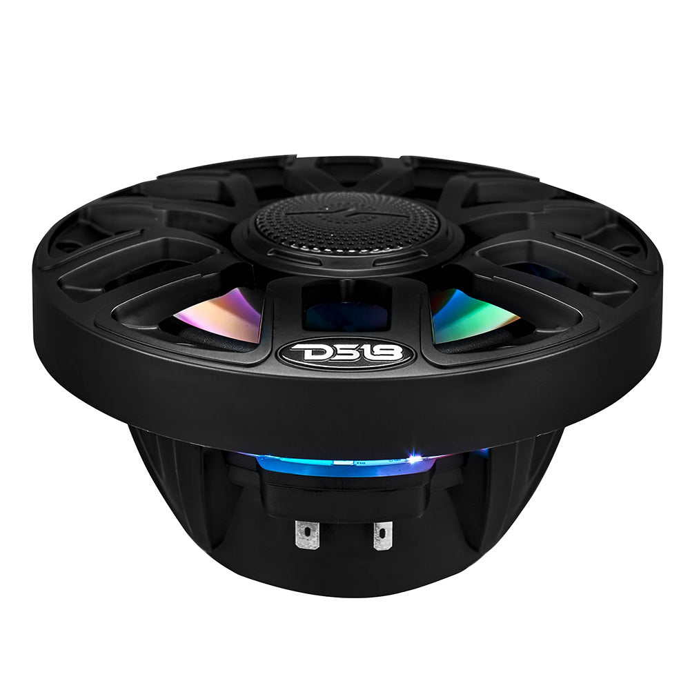 DS18 6.5&quot; 2-Way Coaxial Marine Speakers w/Digital LED Lights  Bullet Tweeter - Black - 150W, 4-Ohm [NXL-IQ6/BK]