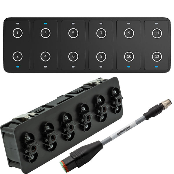 Maretron CKM12 Keypad w/CKM to NMEA 2000 Adapter Cable - 0.2M (Horizontal Orientation)