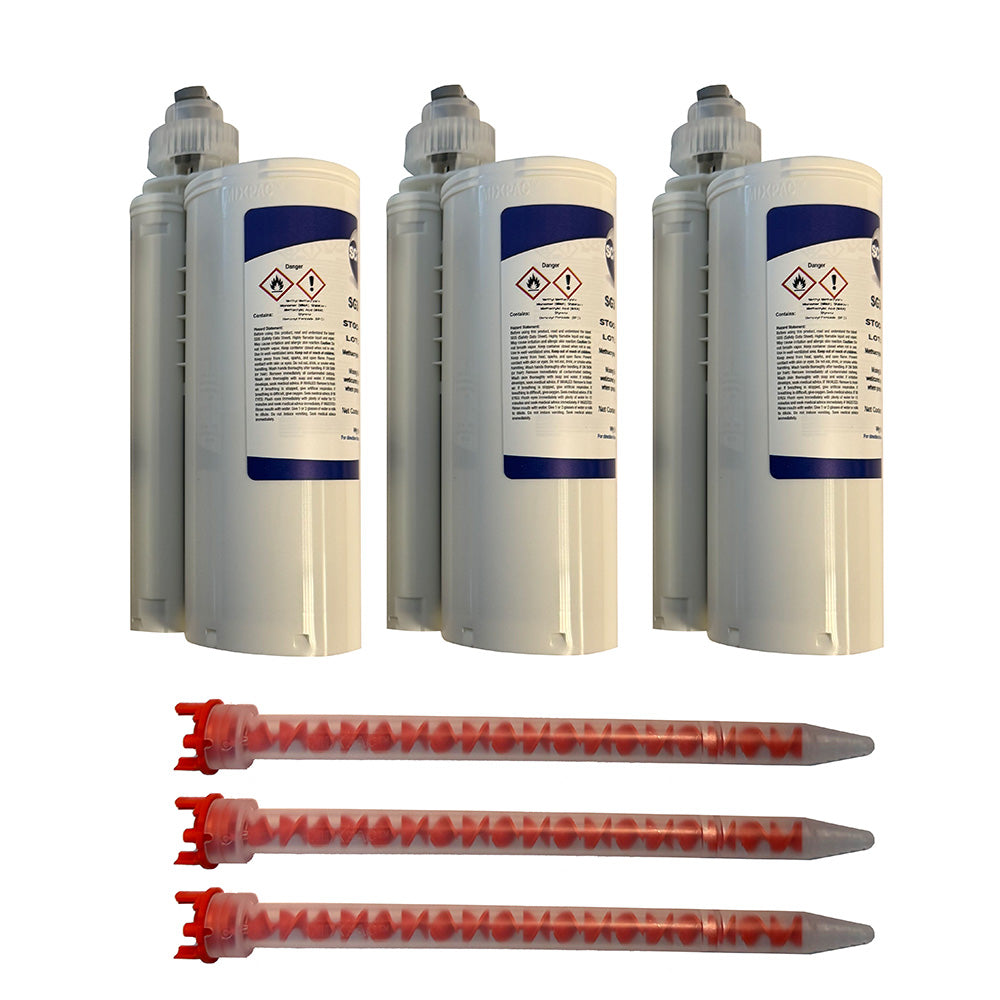 Seakeeper Ride 750 Adhesive Installation Kit - (3) SCIGRIP 490 ml 10:1 Ratio Adhesives - (3) Mixing Nozzles (W/O Dispenser)
