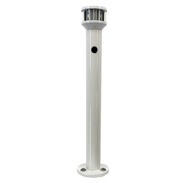 Seaview 12" Fixed Light Post w/C5 Certified All-Round LED Light