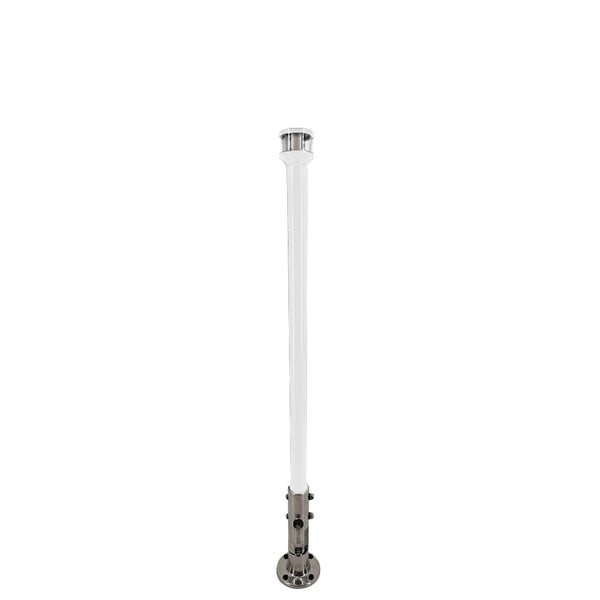 Seaview 12" Manually Folding Light Post w/316 Stainless Steel Base  LTBLED12C5 Navigation Light - White