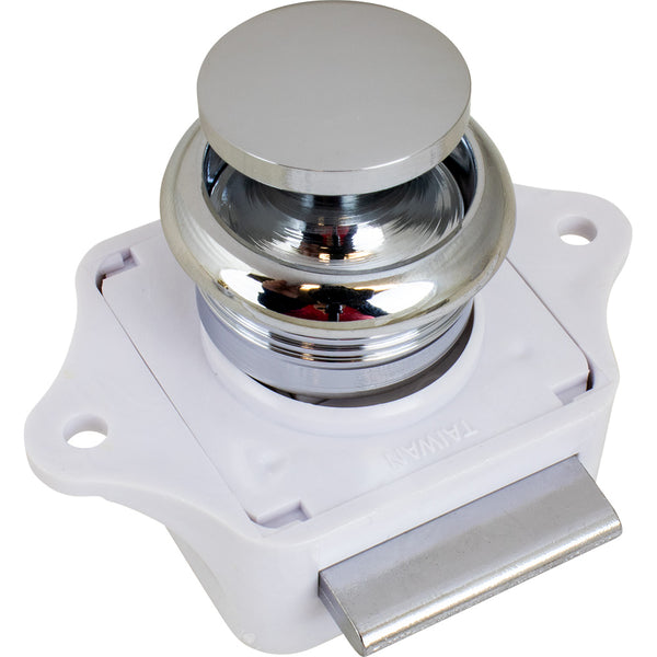 Sea-Dog Push Button Rim Latch - Chrome Plated Brass