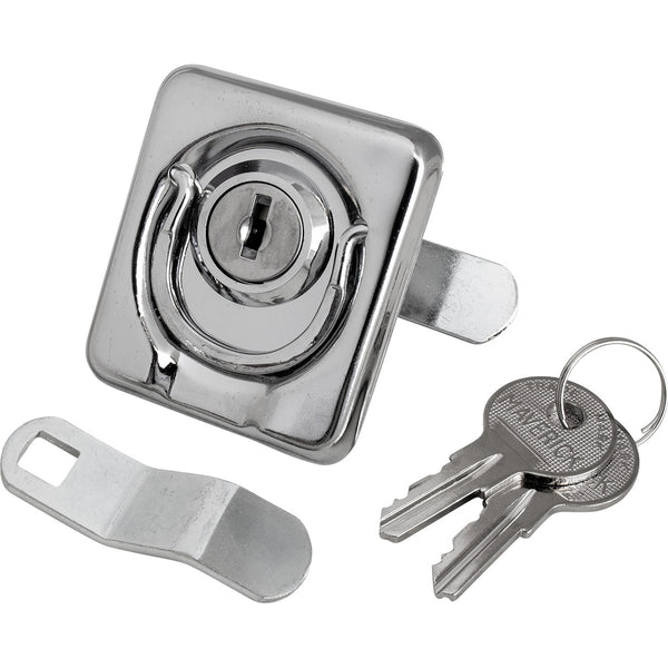 Sea-Dog Surface Mount Locking Ring Pull - Stamped 304 Stainless Steel/Die Cast Zinc Lock