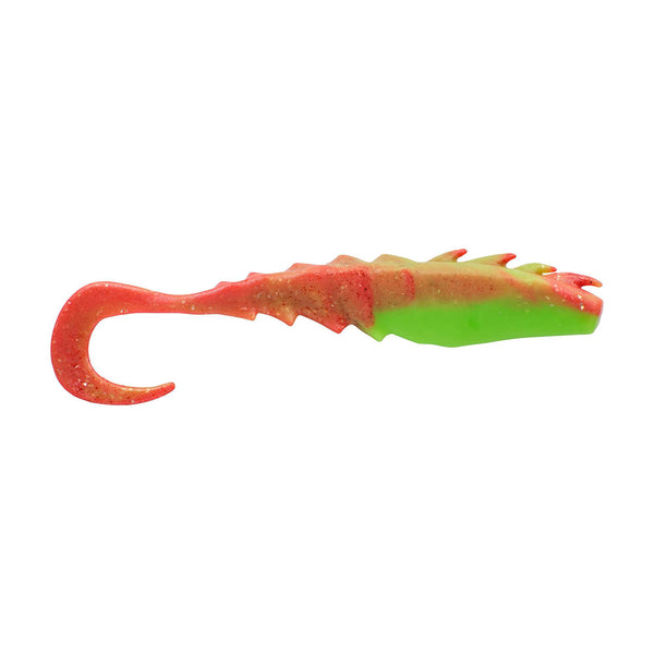Berkley Gulp! Saltwater Nemesis Prawn Curl Tail - 4" - Nuclear Chicken [1551579]
