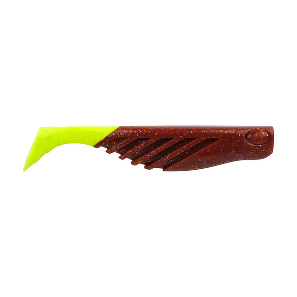 Berkley Gulp! Saltwater Ripple Mullet - 3" - Root Beer Gold/Chartreuse GSRM3-RBGC [1637701]