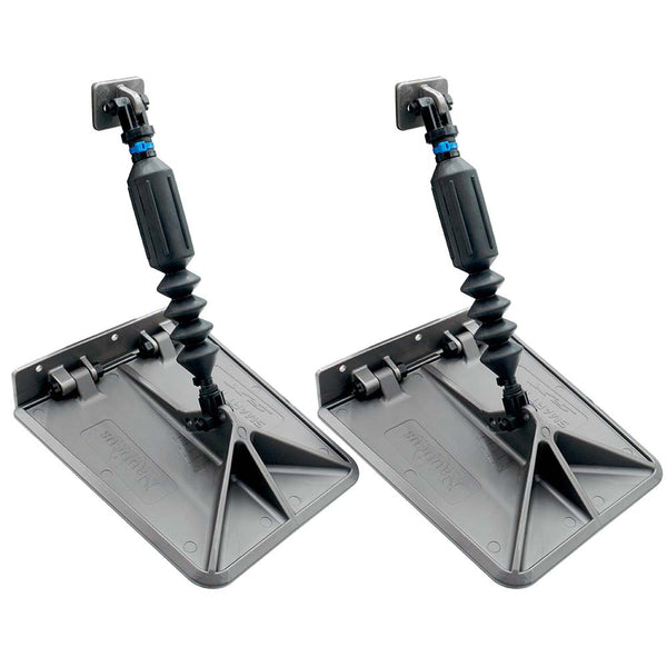 Smart Tabs SX Trim Tabs by Lectrotab 9.5" x 10" f/13'-15' Boats w/30lb Actuators - 30-40HP - Gunmetal Grey