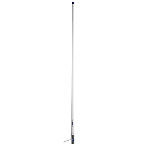 Scout Titan Series 4' White VHF Antenna 3dB Stainless Steel Ferule w/5M RG-58 Includes PL-259