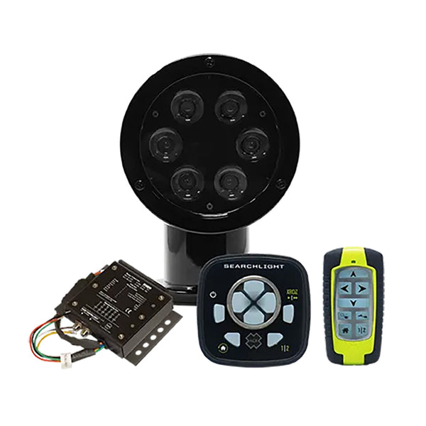 ACR RCL-50 LED Black Searchlight w/URP-103 Wired Point Pad, URC-104 Master Controller  URC-103 Wireless Handheld Remote