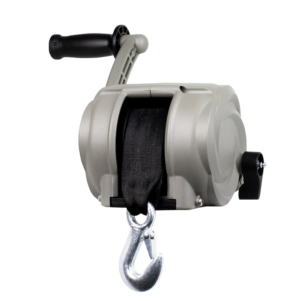 Powerwinch Premier Series Winch 2000lb, 8", Crank Arm - Saltwater Silver