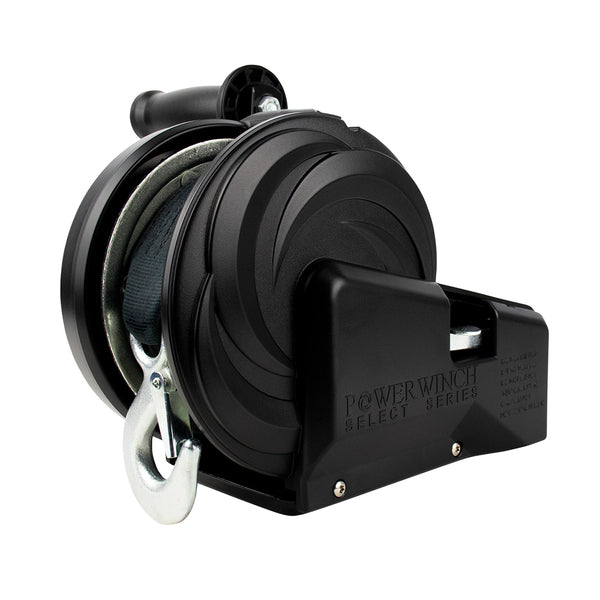 Powerwinch Select Series Winch 2,000lb, 2 Speed, 6" Crank Arm - Carbon Black