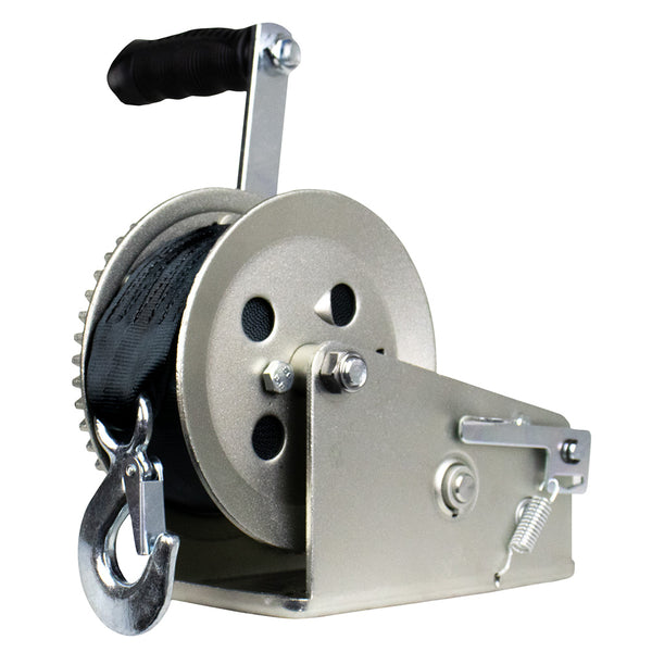 Powerwinch Utility Series Winch 2,500lb, 2 Speed, 8" Crank Arm - Zinc