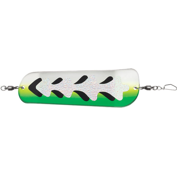 Luhr-Jensen Money Roll Flasher - 8-1/4" - Glow Biohazard [5860-008-1756]