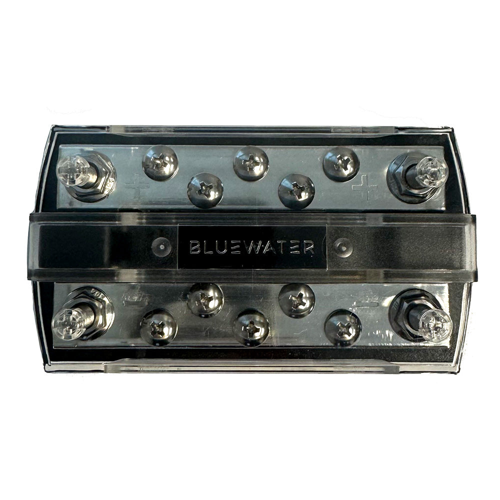 Bluewater 10 Position 150AMP 1/4" Busbar w/Cover