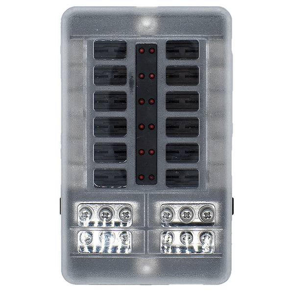 Bluewater 12 Position Fuse Block w/LEDs