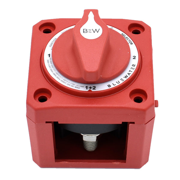 Bluewater Off/1/2/Both Battery Switch - Surface Mount - Red