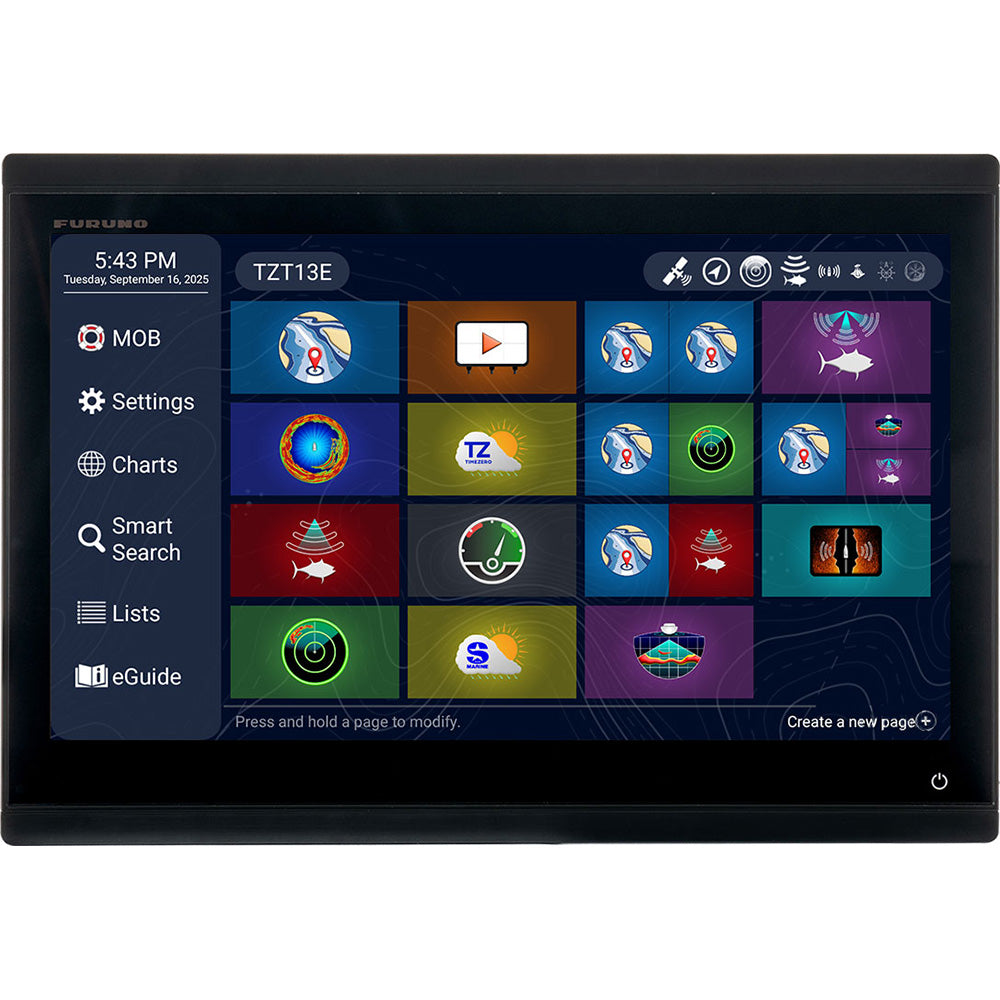 Furuno TZT13E Multi-Function Display Fishfinder/Chartplotter [TZT13E]