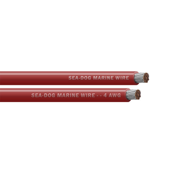 Sea-Dog 4 AWG Red Battery Cable - 50'