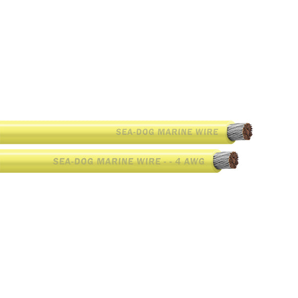 Sea-Dog 4 AWG Yellow Battery Cable - 25'