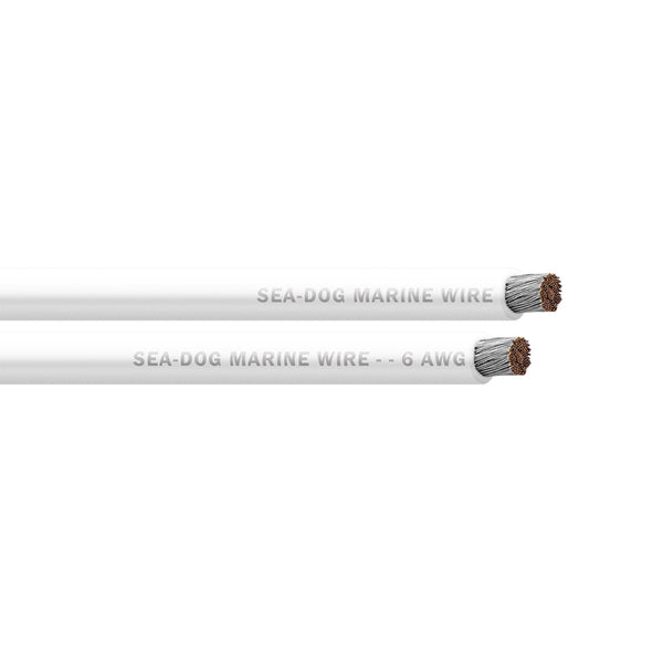 Sea-Dog 6 AWG White Battery Cable - 25'
